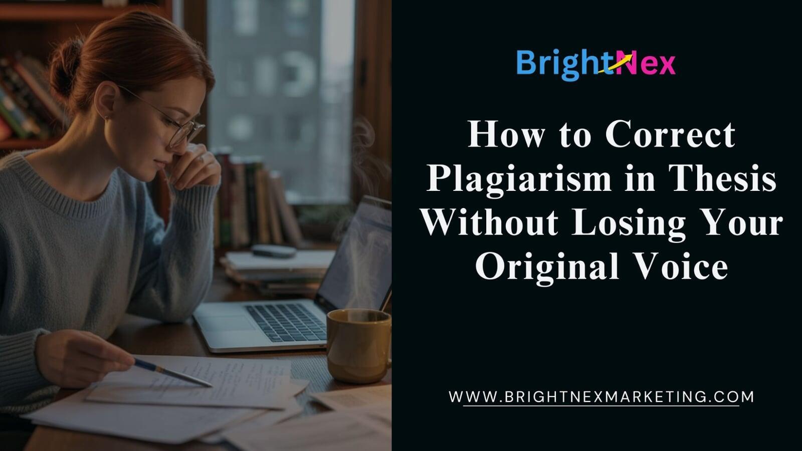 How to Correct Plagiarism in Thesis Without Losing Your Original Voice